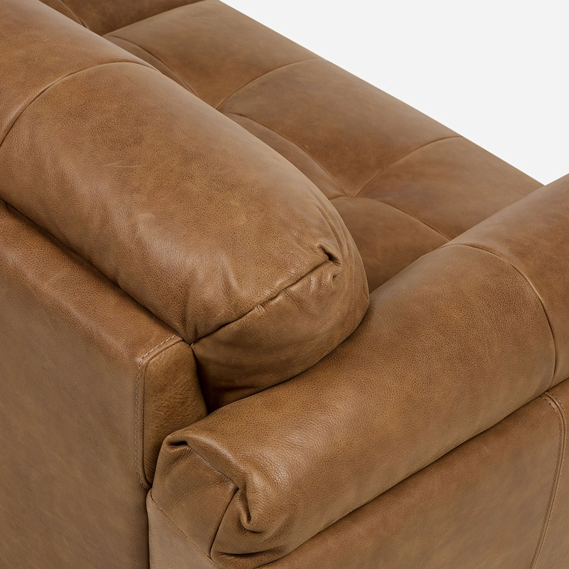 SOFA PLAT 3 CUERPOS CUERO TOSTADO - 8