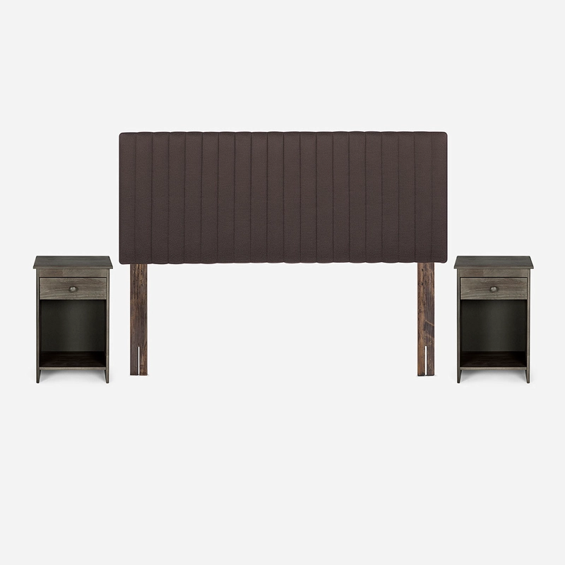SET DE MUEBLES LUCIO 2 PLAZAS CHOCOLATE - 2