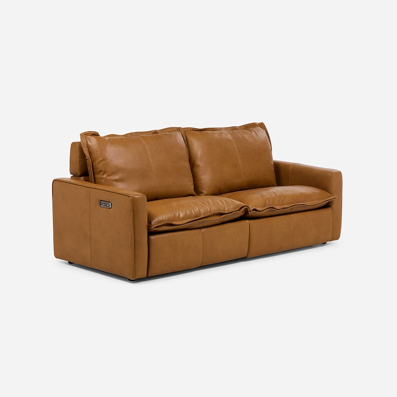 SOFA RECLINABLE ELE CTRICO ROLAN 2 CUERPOS CAMEL - 1