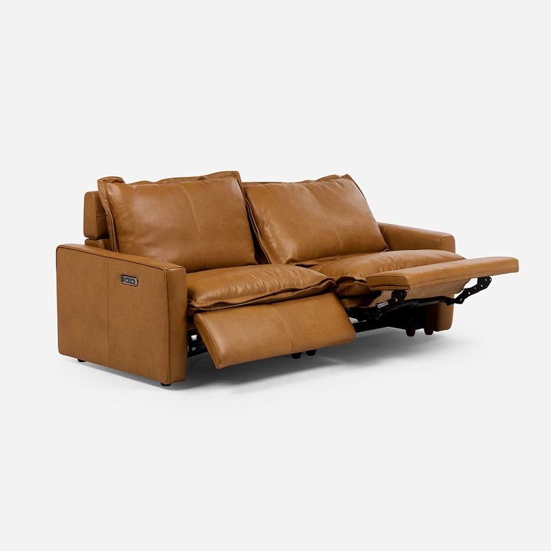 SOFA RECLINABLE ELE CTRICO ROLAN 2 CUERPOS CAMEL - 2