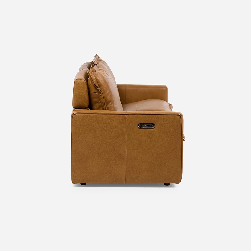 SOFA RECLINABLE ELE CTRICO ROLAN 2 CUERPOS CAMEL - 6