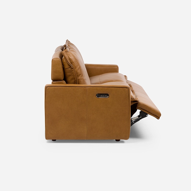 SOFA RECLINABLE ELE CTRICO ROLAN 2 CUERPOS CAMEL - 7