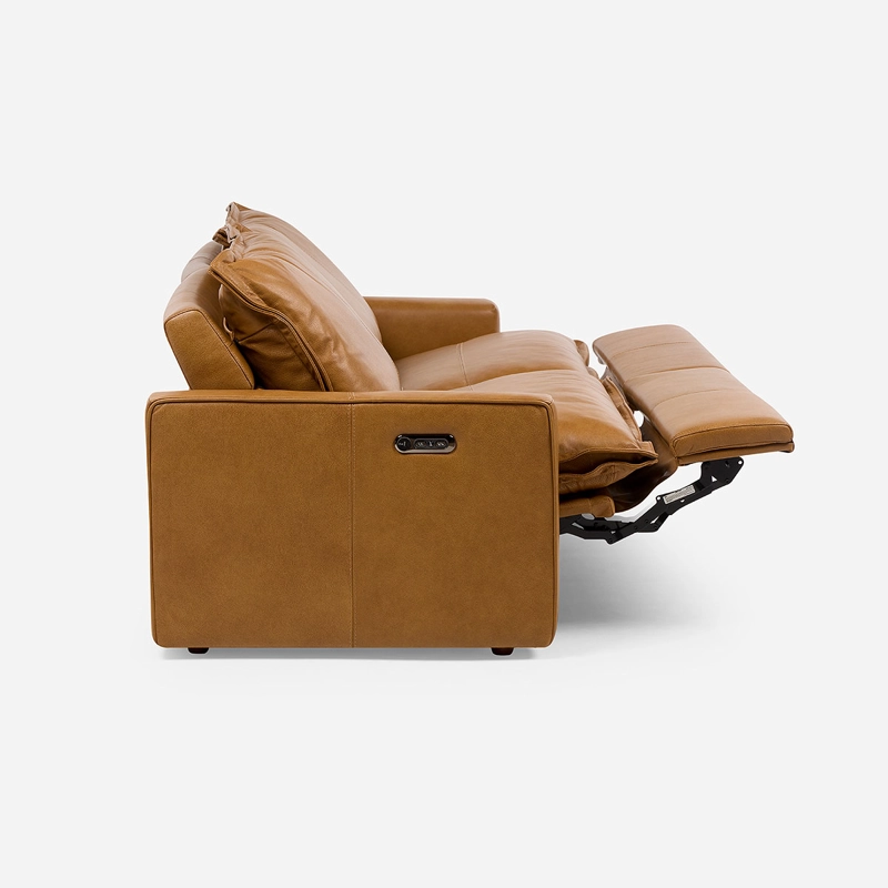 SOFA RECLINABLE ELE CTRICO ROLAN 2 CUERPOS CAMEL - 8