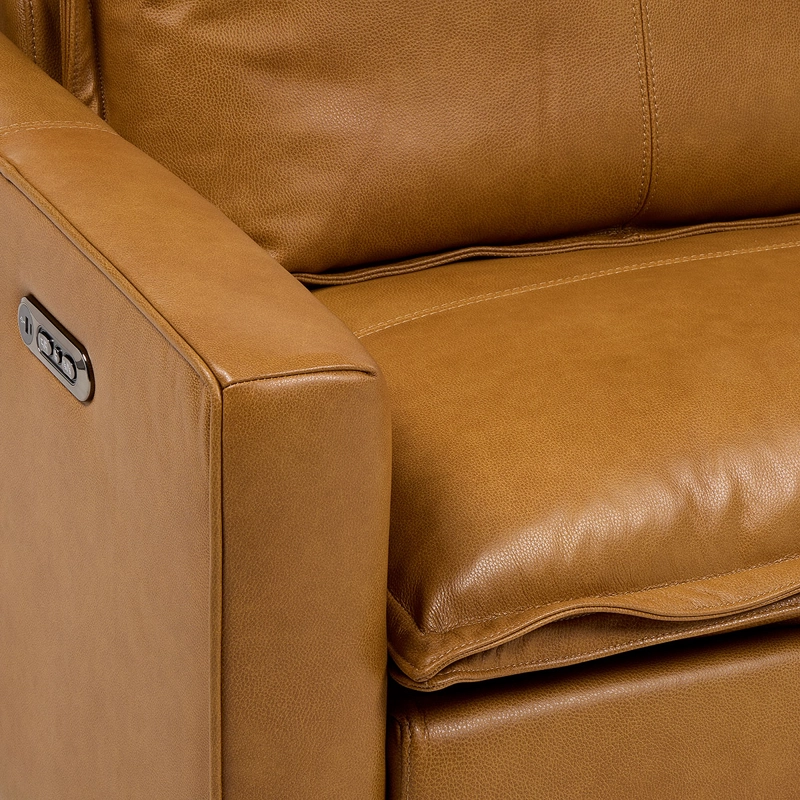 SOFA RECLINABLE ELE CTRICO ROLAN 2 CUERPOS CAMEL - 9