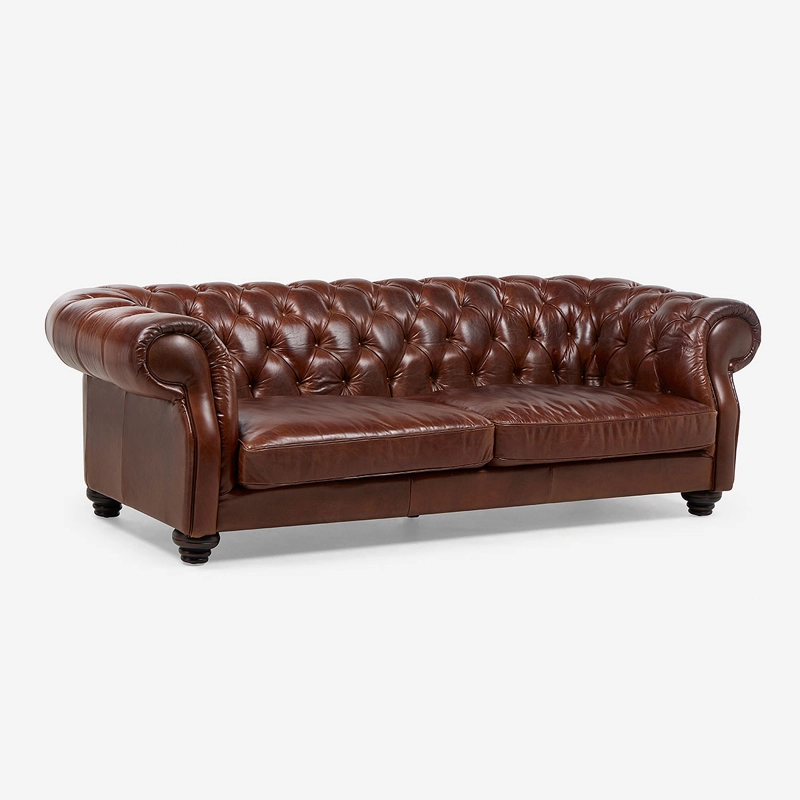 SOFA CHESTERFIELD II 3.5 CUERPOS CUERO - 1