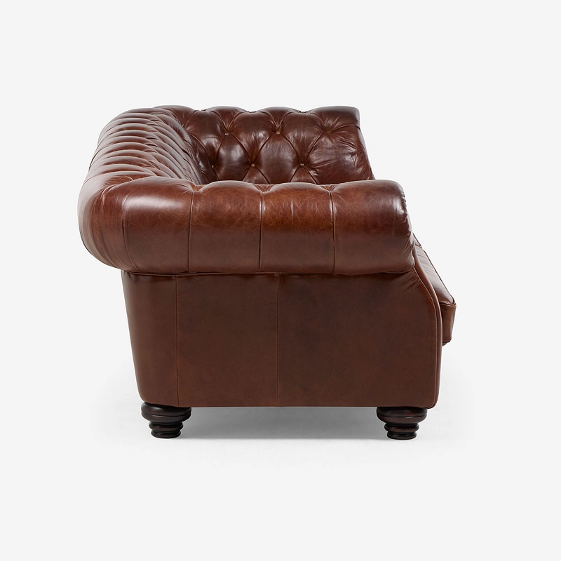 SOFA CHESTERFIELD II 3.5 CUERPOS CUERO - 3