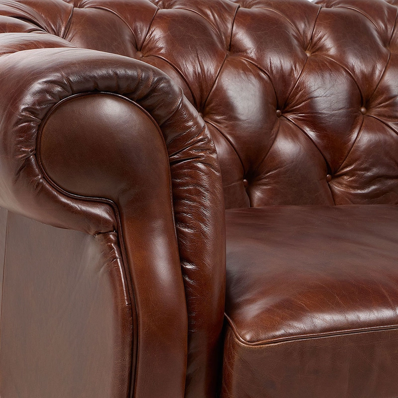 SOFA CHESTERFIELD II 3.5 CUERPOS CUERO - 5