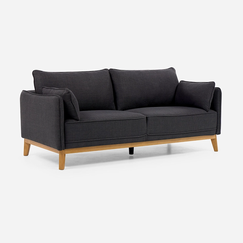 SOFA HOLSTEBRO 3 CUERPOS TELA CHARCOAL - 1