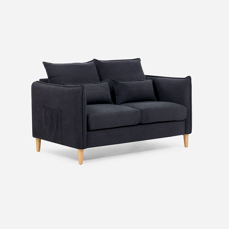 SOFA BLUME 2 CUERPOS TELA GRAFITO - 1