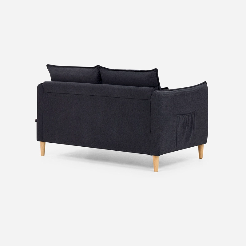 SOFA BLUME 2 CUERPOS TELA GRAFITO - 4