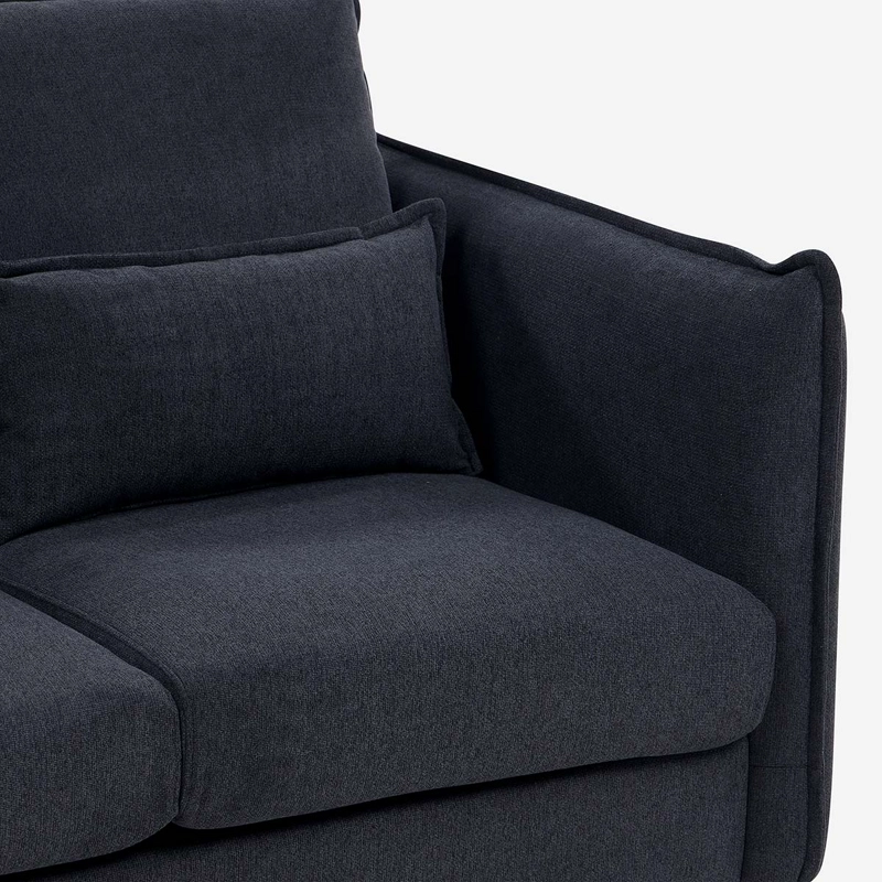 SOFA BLUME 2 CUERPOS TELA GRAFITO - 7
