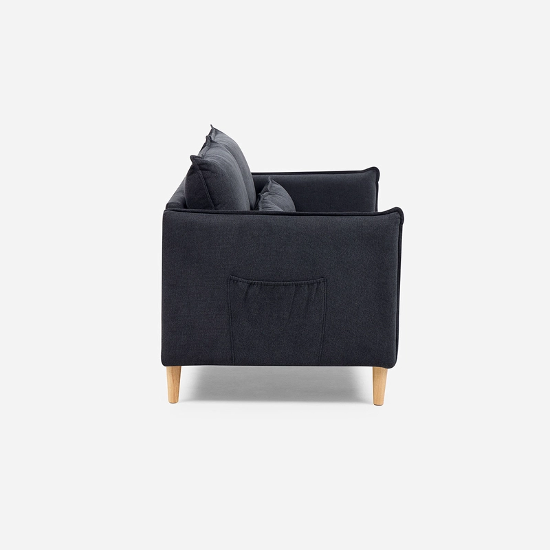 SOFA BLUME 3 CUERPOS TELA GRAFITO - 3