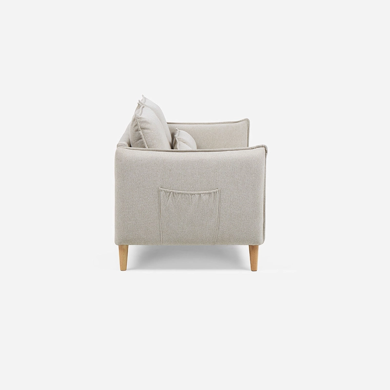 SOFA BLUME 3 CUERPOS TELA BEIGE - 4