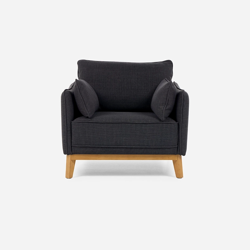 SILLON HOLSTEBRO 1 CUERPO TELA CHARCOAL - 2