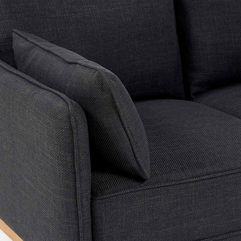 SOFA HOLSTEBRO 2 CUERPOS TELA CHARCOAL - 6