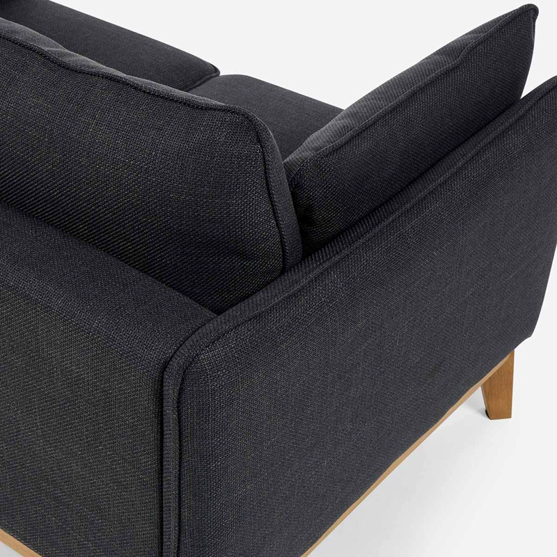 SOFA HOLSTEBRO 2 CUERPOS TELA CHARCOAL - 7