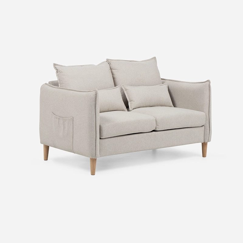 SOFA BLUME 2 CUERPOS TELA BEIGE - 1
