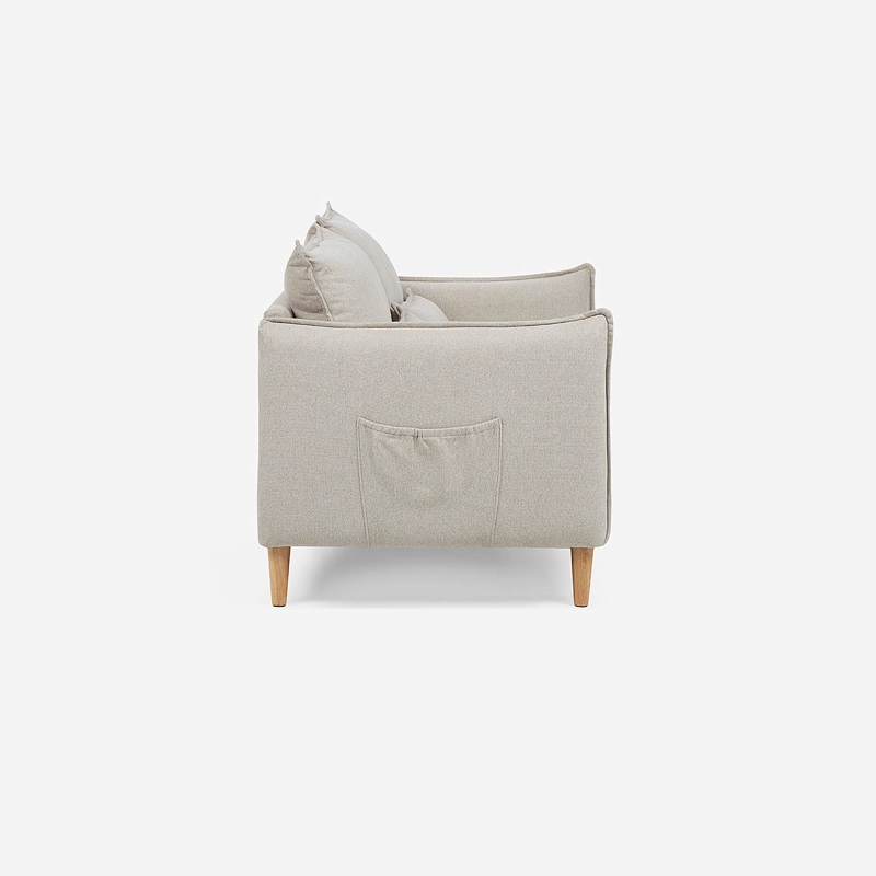 SOFA BLUME 2 CUERPOS TELA BEIGE - 3