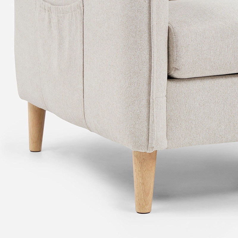 SOFA BLUME 2 CUERPOS TELA BEIGE - 5
