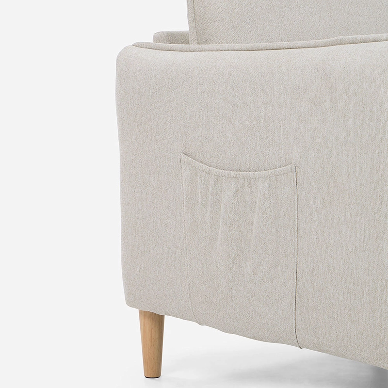 SOFA BLUME 2 CUERPOS TELA BEIGE - 6