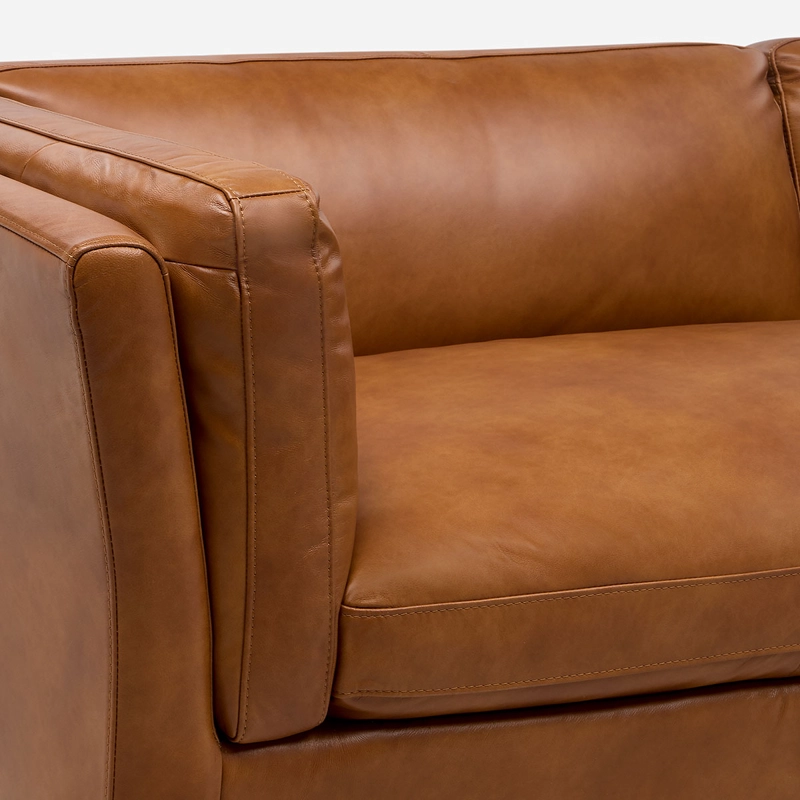 SOFA MALALI 3 CUERPOS CUERO CARAMELO - 5