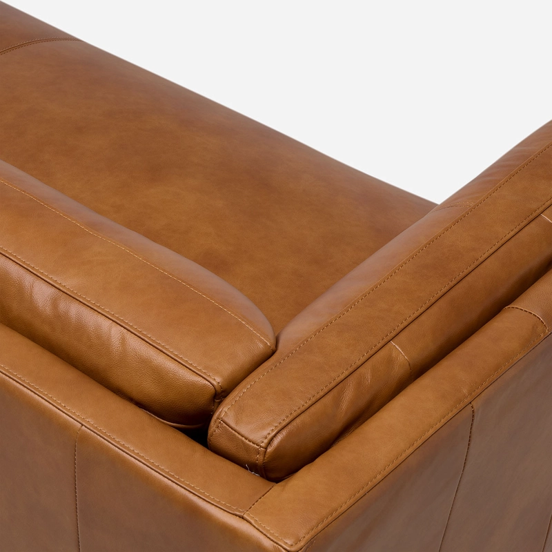 SOFA MALALI 3 CUERPOS CUERO CARAMELO - 6