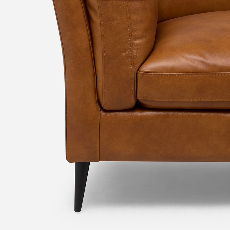 SOFA MALALI 3 CUERPOS CUERO CARAMELO - 7