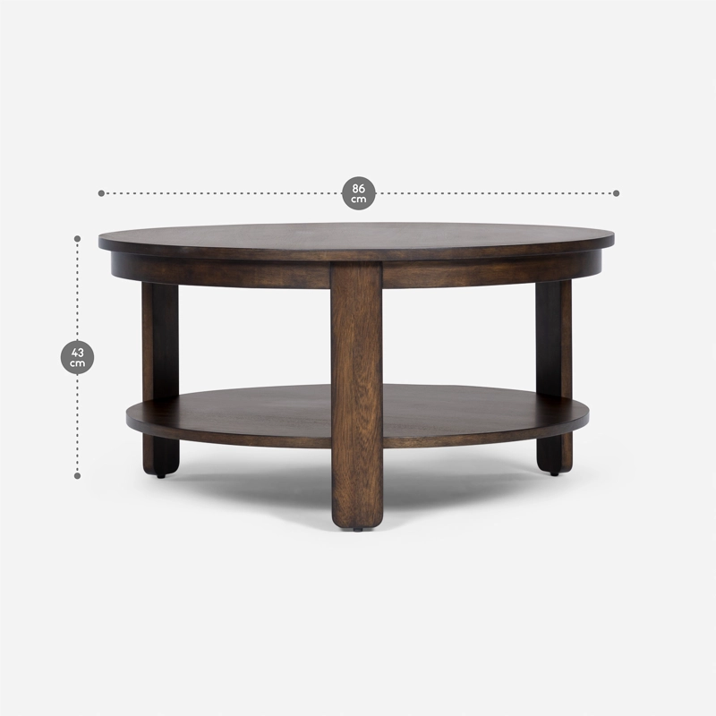 MESA DE CENTRO KAVI 86 X 86 CM MARRON - 2