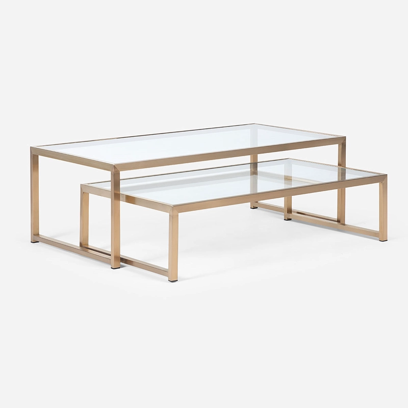 MESA DE CENTRO TRESA 120 X 60 CM DORADO - 1