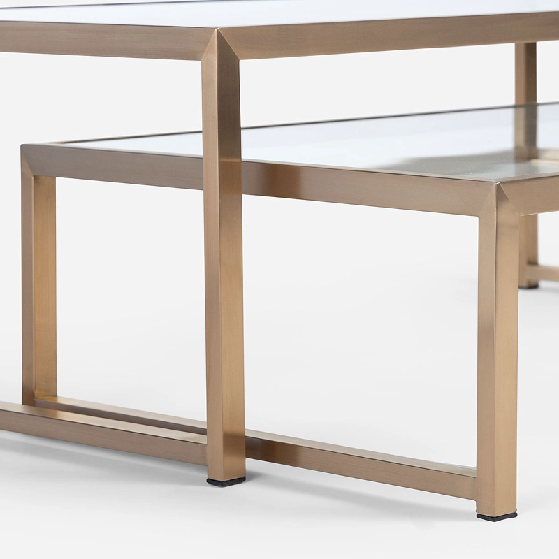 MESA DE CENTRO TRESA 120 X 60 CM DORADO - 6