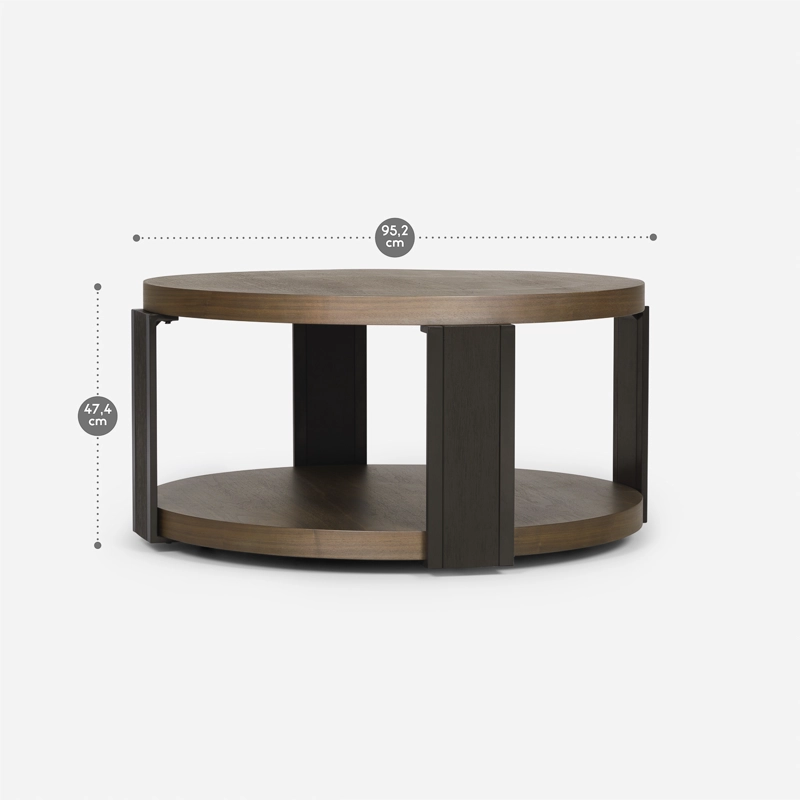 MESA DE CENTRO KOLI 95,2 X 47,4 CM MARRON - 2