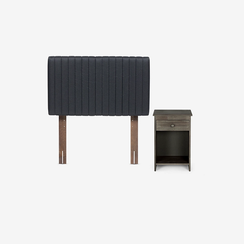 SET DE MUEBLES LUCIO II 1.5 PLAZAS GRAFITO - 1