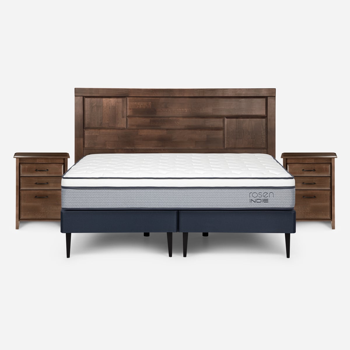 CAMA EUROPEA ROSEN INDIE KING + MUEBLES DOLCE - 1