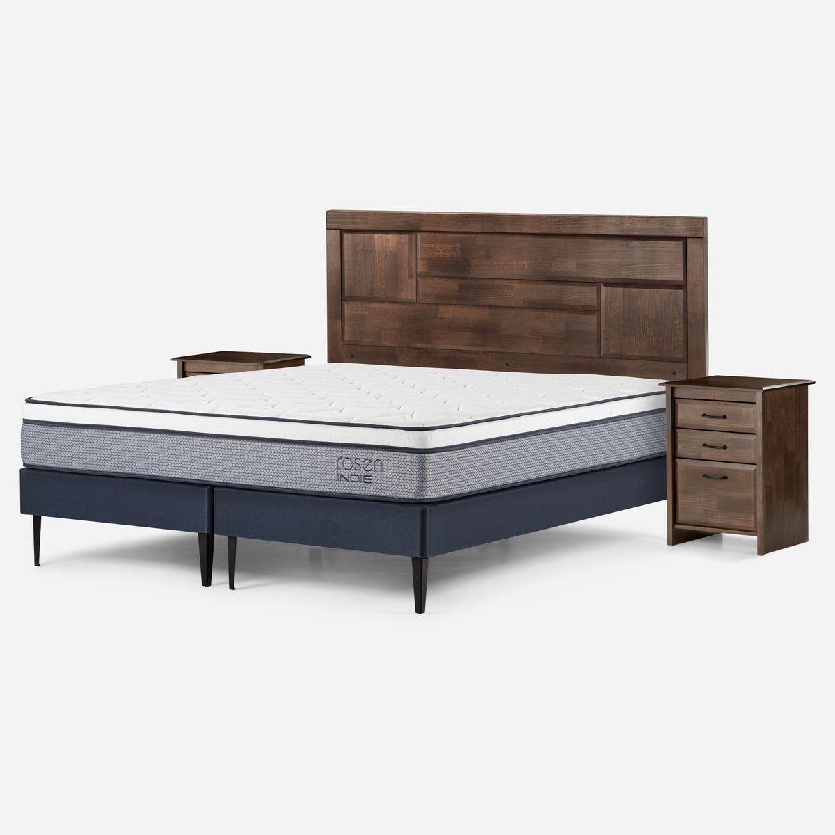 CAMA EUROPEA ROSEN INDIE KING + MUEBLES DOLCE - 6