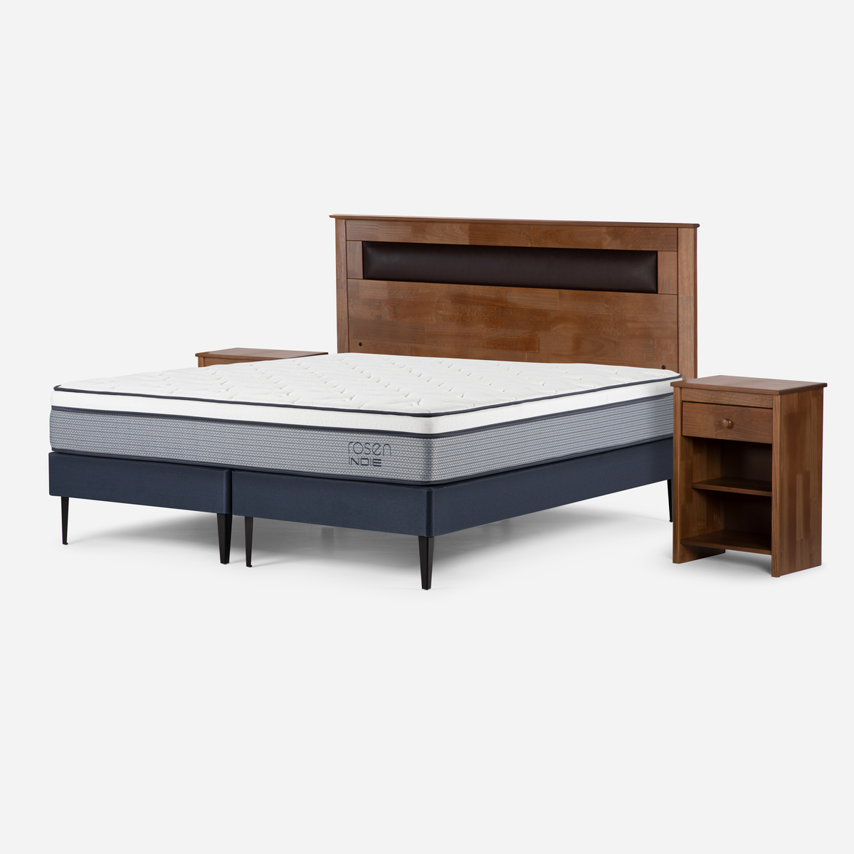 CAMA EUROPEA ROSEN INDIE KING + MUEBLES FERRARA - 6