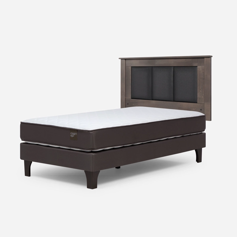 CAMA NEW ERGO T 1 PLAZA + RESPALDO RACHEL GRIS - 7