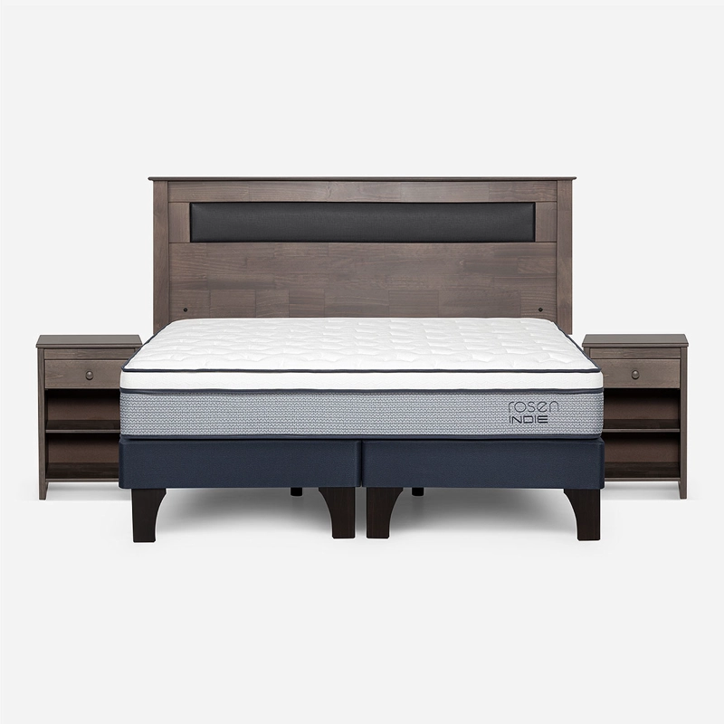CAMA EUROPEA INDIE 2 PLAZAS + SET DE MUEBLES FERRARA - 1
