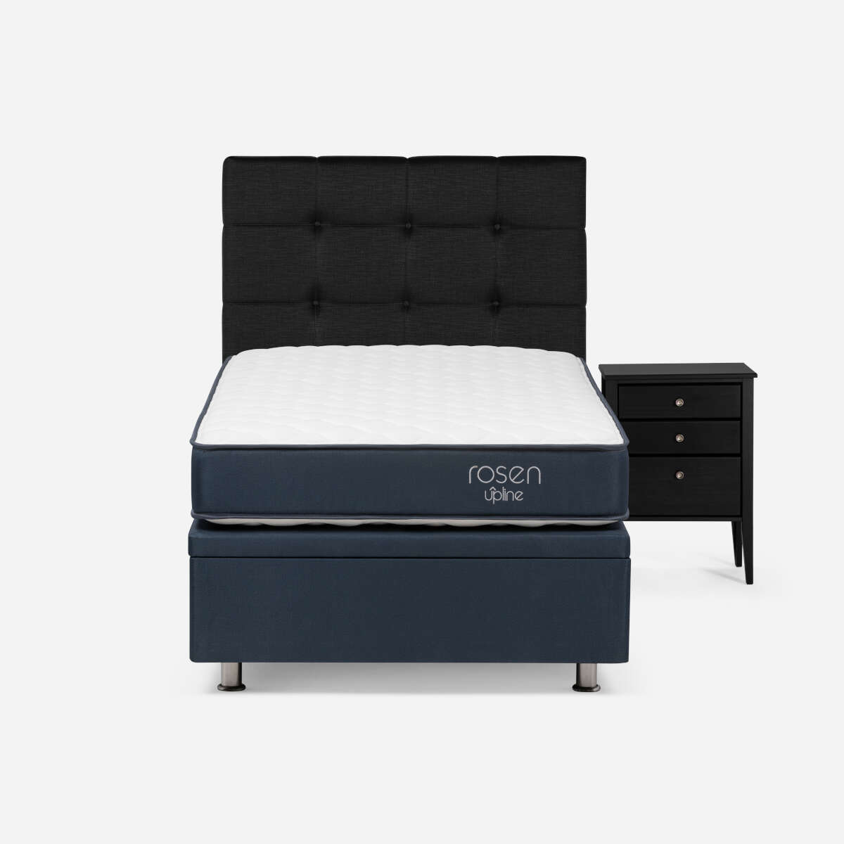 BOXET UPLINE 1,5 PLAZAS 105X200 CM + MUEBLES ISSEY GRAFITO - 1
