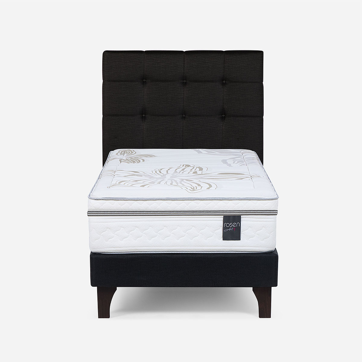CAMA EUROPEA ART 4 DE 1,5 PLAZAS + RESPALDO ISSEY GRAFITO - 1