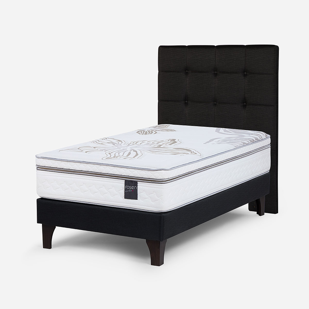 CAMA EUROPEA ART 4 DE 1,5 PLAZAS + RESPALDO ISSEY GRAFITO - 3