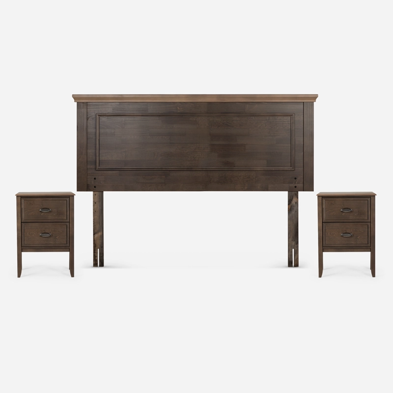 CAMA EUROPEA ROSEN  INDIE 2 PLAZAS + MUEBLES ANNA - 2