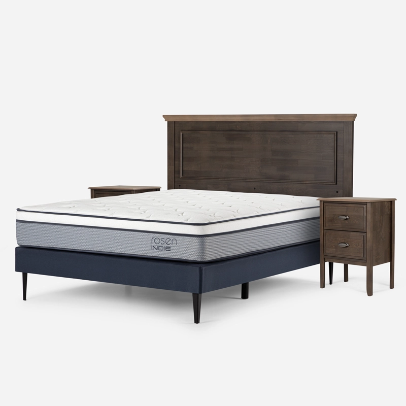 CAMA EUROPEA ROSEN  INDIE 2 PLAZAS + MUEBLES ANNA - 6