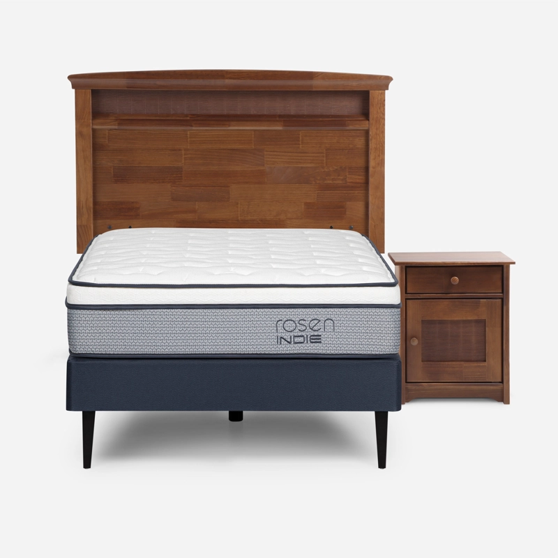 CAMA EUROPEA ROSEN INDIE 1  PLAZA + MUEBLES VENETO - 1