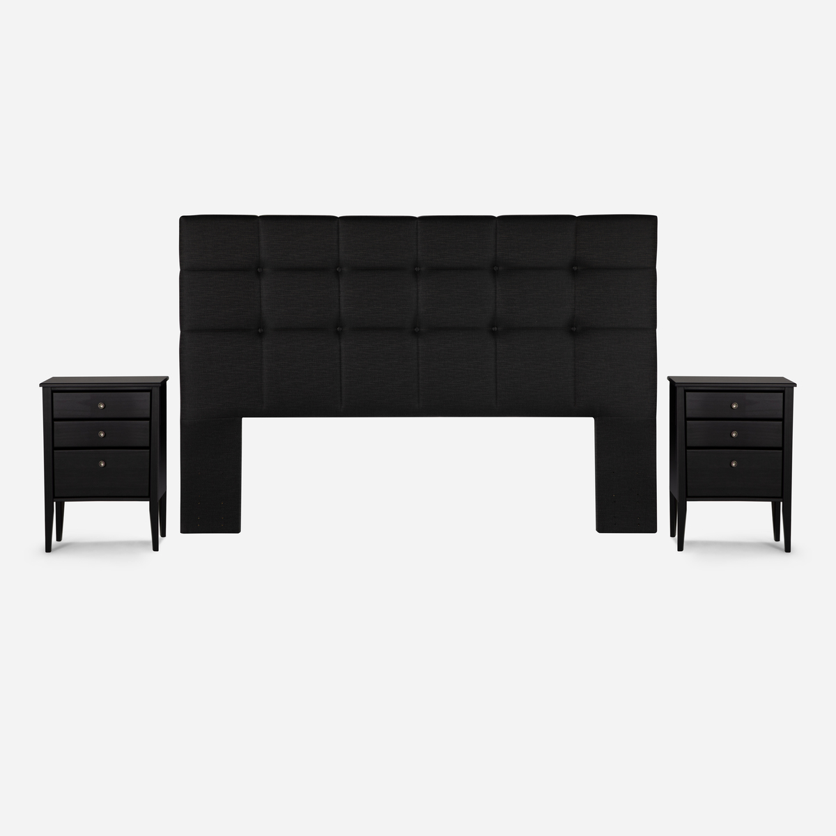 CAMA EUROPEA ROSEN  INDIE KING + MUEBLES ISSEY GRAFITO - 2