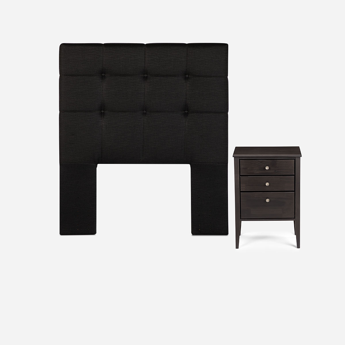 BED BOXET ROSEN UPLINE 1,5 PLAZAS + MUEBLES ISSEY GRAFITO - 6