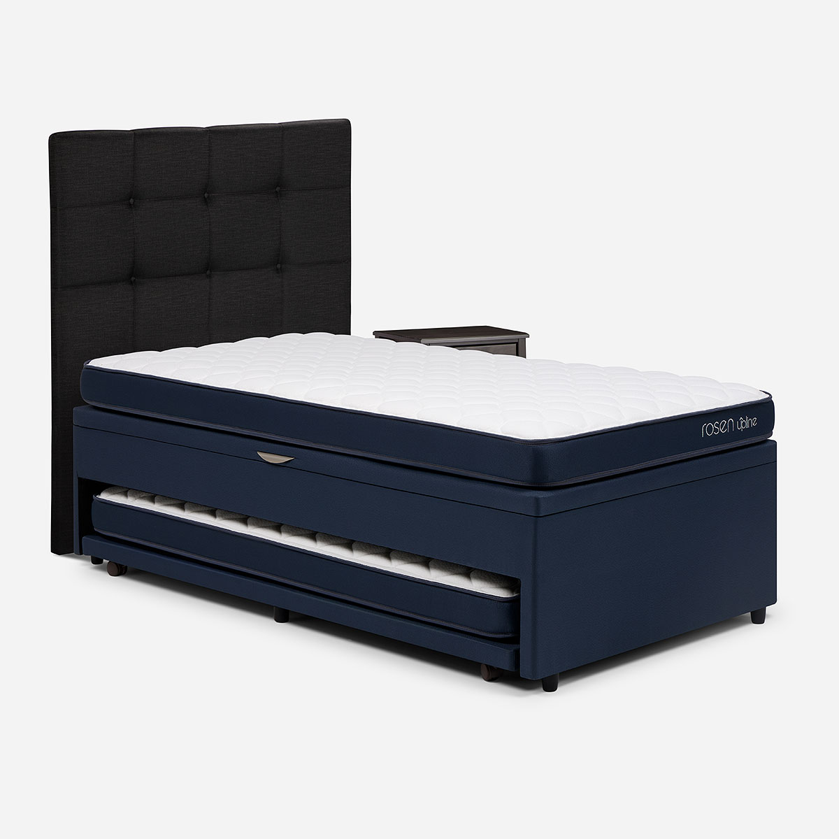 BED BOXET ROSEN UPLINE 1,5 PLAZAS + MUEBLES ISSEY GRAFITO - 9