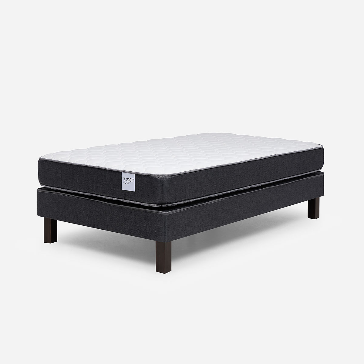 CAMA EUROPEA WAVE 1 PLAZA 90X190 CM + MUEBLES TABOR GRAFITO - 2
