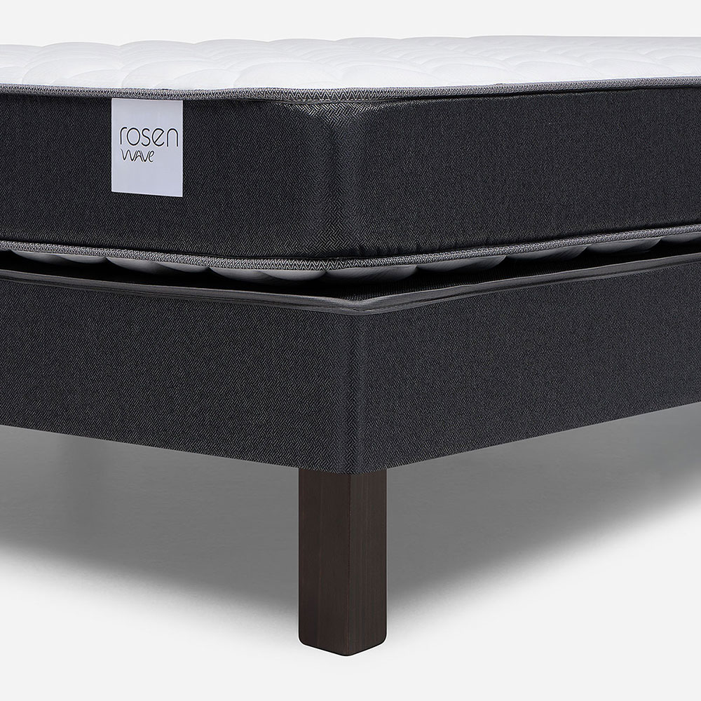 CAMA EUROPEA WAVE 1 PLAZA 90X190 CM + MUEBLES TABOR GRAFITO - 3