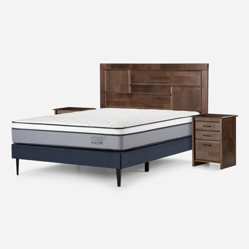 CAMA EUROPEA ROSEN  INDIE 2 PLAZAS + MUEBLES DOLCE - 6