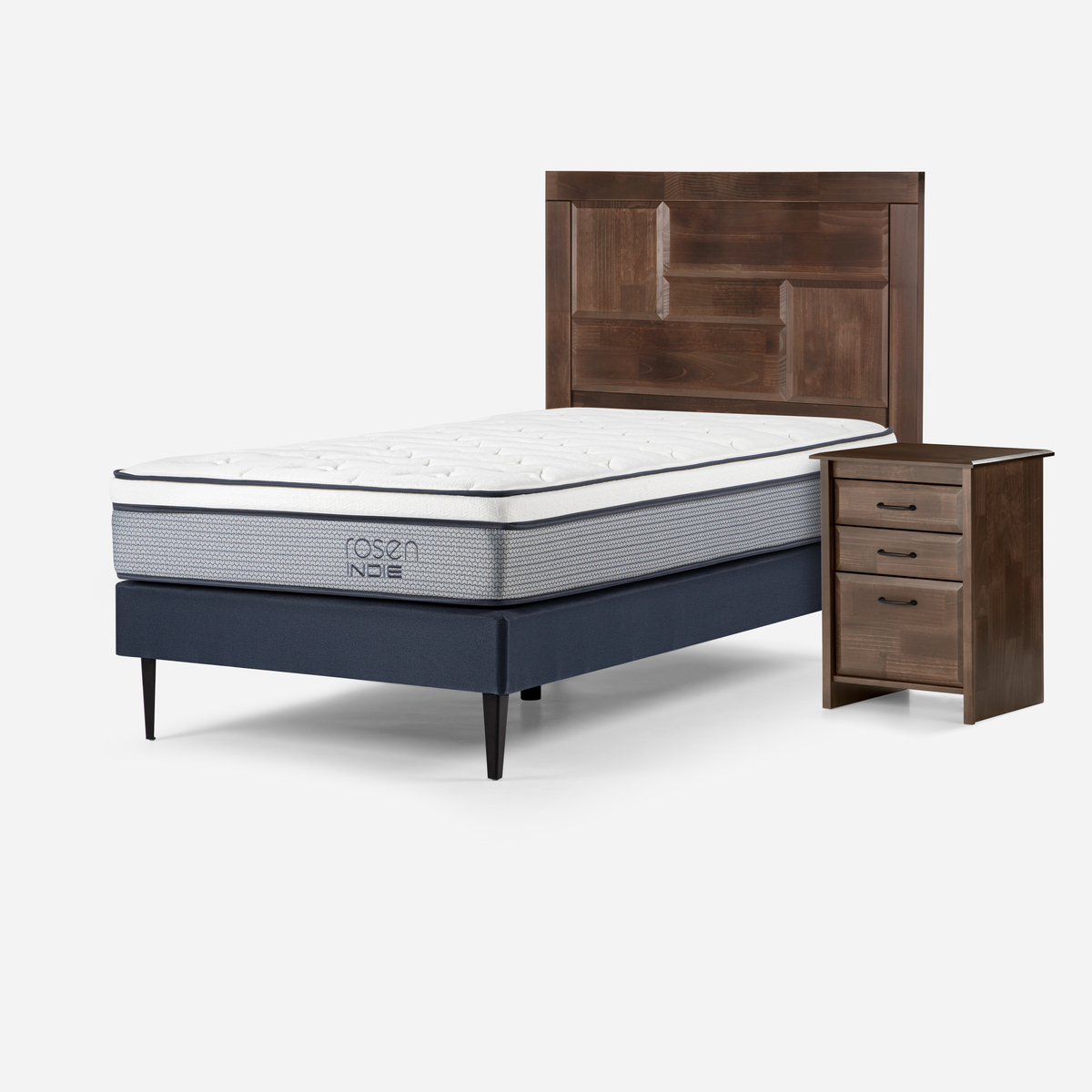 CAMA EUROPEA ROSEN INDIE 1 PLAZA + MUEBLES DOLCE - 6
